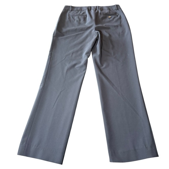 Favorite Fit Tollegno 1900 Italian Wool Wide Leg Dress Pants Navy Work Chic Sz 6 - Picture 5 of 9